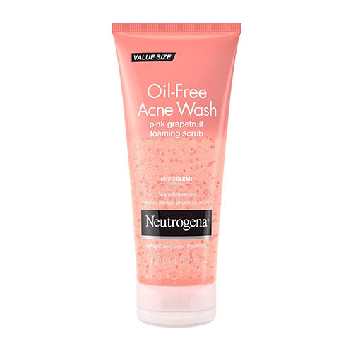 Neutrogena Oil Free Pink Grapefruit Acne Face Wash with Vitamin C for Breakouts 6.7 oz