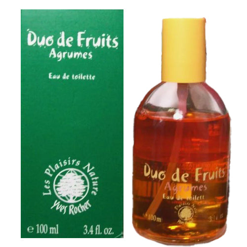 Yves Rocher Les Plaisirs Nature Duo de Fruits Fruit Agrumes Duo Citrus Fruits EDT, 3.4 oz