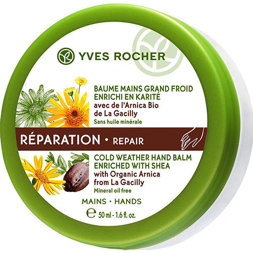 Yves Rocher Repair Cold Weather Hand Balm with Organic Arnica from La Gacilly, 1.6 oz