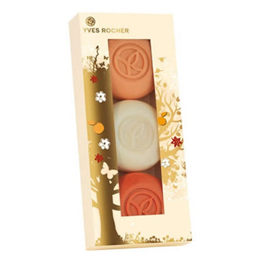 Yves Rocher Fruits et Fleurs de Noel Fruit Marveilleux Scented Soap Trio- Hollday Edition