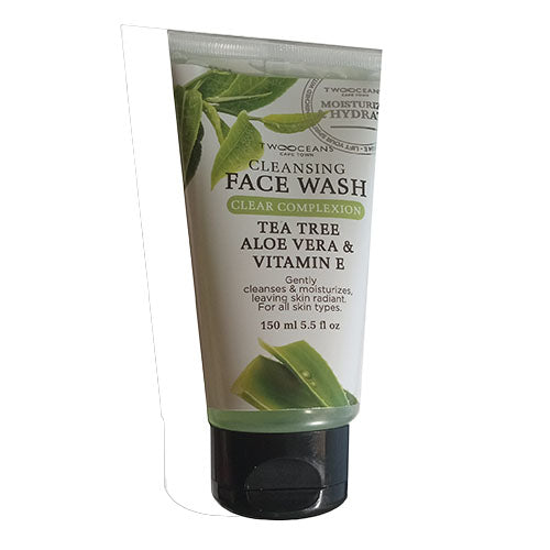 Two Oceans Care Town Cleansing Face Wash Clear Complexion Tea Trea Aloe Vera & Vitamin, 5.5 oz