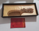 Jinmujiang Wooden and Bamboo Fish Carved Hair Comb