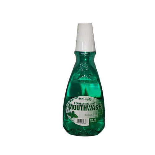 Assured Refreshing Mint Mouthwash Freshens Breath, 24 oz