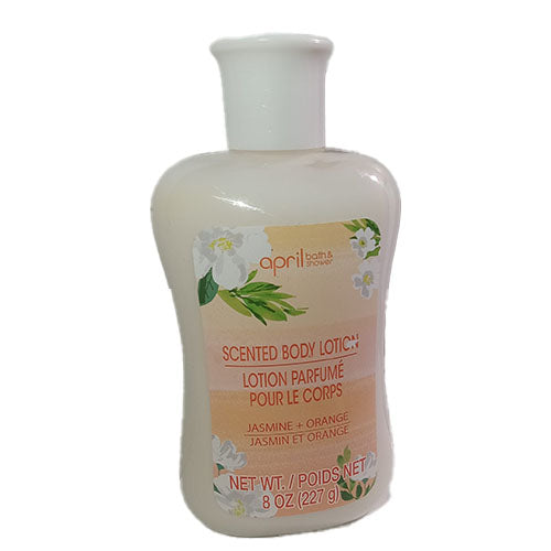 April Bath & Shower Scented Body  Lotion Jasmine + Orange, 8oz