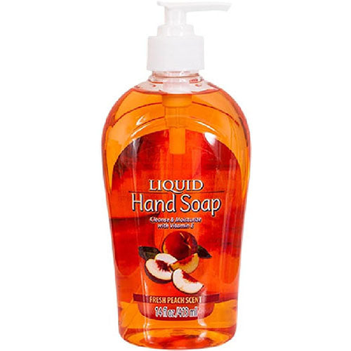 Liquid Hand Soap Fresh Peach Scent, 14 oz