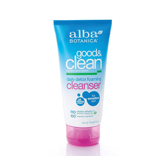 Alba Botanica Good & Clean Daily Detox Foaming Cleanser, 6 oz