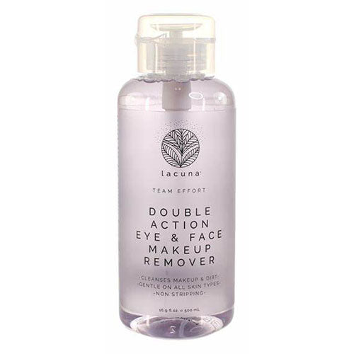 Lacuna Double Action Eye & Face Makeup Remover, 16.9 oz