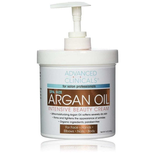 Advannced Clinicals  Argan Oil Intensive Beauty Cream, 16 oz