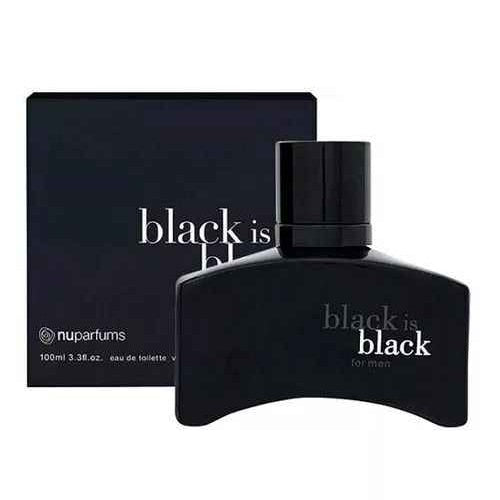 NuParfums Black is Black for Men pour Homme EDT 3.4 oz